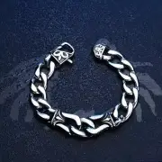 Unisex Retro Punk Biker Nordic Viking Men Bangle Titanium Steel Bracelet Gifts