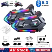 Bluetooth Motorcycle Helmet Motorbike Intercom Headset Interphone Headphone AU