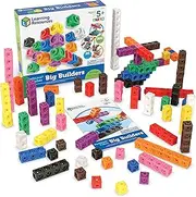 Learning Resources MathLink Cubes Big Builders - Set of 200 Cubes, Ages 5+ Develops Early Math Skills, STEM Toys, Math Games for Kids