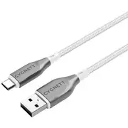 Cygnett Armoured USB-C to USB-A Cable 1m White