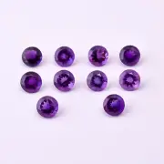 Natural Amethyst Faceted Cut Round Shape Gemstone AAA Quality Healing Stones