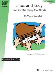 Linus and Lucy for 1 Piano 4 Hands Duet Peanuts Hal Leonard Student Sheet Music