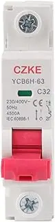 DJDLFA 18mm Miniature Circuit Breaker MCB 1-4 Pole Din Rail Mount Breaking Capacity 1A/3A/4A/6A/10A/16A/20A/25A/32A(10A)