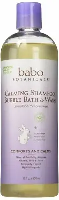 Babo Botanicals Bubble Bath Shampoo Wash Lavender Meadowsweet 15 Fl Oz