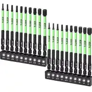 20 x Metric & SAE Allen Wrench Drill Bit Set 1/4" Hex Shank 4" Long Impact