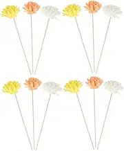 12Pcs Realistic Flower Diffuser Sticks for Home Fragrance Long Lasting Replacement Reeds Decorative Essential Oil Diffuser Easy to Carry Simulation Design