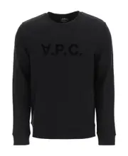 A.P.C. Logo-Printed Straight Hem Sweatshirt S,XS,M Black