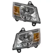 Pair Of Headlight Fits Dodge Grand Caravan SXT Mini Van 4.0L 2010 By 5113333AD