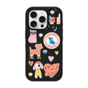 iPhone 16 Pro Impact Ring Stand Case MagSafe Compatible Dog Mom Stickers