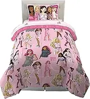 Franco Barbie Barbiecore Bedding Super Soft Comforter and Sheet Set with Sham, 5 Piece Twin Size, College Dorm Essentials (Official Licensed Product)