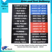 30Pcs Magnet Tool Box Label Drawers Sticker Cabinets Steel Chest Decal Organizer