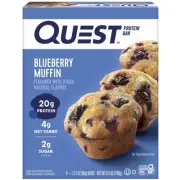 New QUEST Blueberry Muffin Pastry 20g Protein Carbs Bar 8.5oz (1 Box)