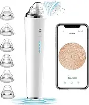Blackhead Remover Pore Vacuum with Camera, Black Head Remover Suctioner 3 Suction Power & 6 Probes, WiFi Real-Time Skin Screen,Upgraded Pimple Vacuum Acne Comedone Extractor