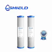 2 x 1 Micron Coconut Carbon Block Water Filter 20" x 4.5" Whole House Big Blue