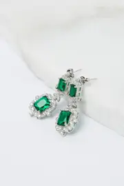 Green Crystal Earrings