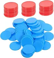 ibasenice Opaque Plastic Counters 200PCS Educational Poker Chips Sorting Discs DIY Board Games Tokens for Boys and Girls Learning