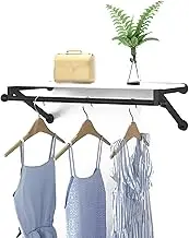 Multi-Purpose Hanging Rod Pipe Clothing Rack with Metal Rod Clothing Display Rack for Laundry Room Clothing Stores Hanging Clothes