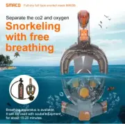 SMACO Swimming/Underwater Mask Snorkel Full Face Wide View Foldable Anti Fog