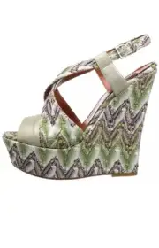 Missoni 7875 Womens Burma Multi Woven Pattern Platform Wedges Sandals 39