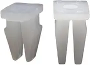 QCLCVBBFGW 20Pcs Fit for Car Fixed Screw Square Head Nut Screw Fixed Grommet Clip White Plastic Fastener(Mix 20PCS)