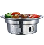 Korean Style Table Charcoal Portable BBQ Grill Camping Outdoor Stainless 40cm