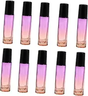NIYANGLE 10Pcs Gradient Glass Roller Bottles Liquid Roller Bottles for Essential Oils Durable and Leak Travel Storage for Perfume and Cosmetics Application