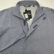 Travis Mathew Jacket Medium Blue Full “There’s My Guy” Pockets Stretch