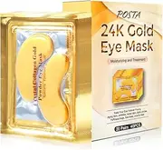 POSTA 24K Gold Eye Mask, 20 Pairs Eye Treatment Mask With Collagen, Under Eye Mask Treatment for Puffy Eyes, Dark Circles Corrector, Used for Eye Bags, Anti Aging Patches Luxury Women and Men