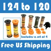 124 to 120 Film Spool Adapter Set/Kit (4pcs) For Antique Vintage Cameras Folding