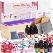 DIY Soap Making Kit, Soap Making Supplies with 3.3 lbs Soap Base, Glass Measu...