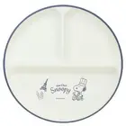 Snoopy Peanuts Chef Antibacterial Medium Lunch Plate Blue Divided New