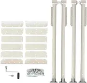 4pcs Manual Back Truck Camper Jack Trailer Stabilizing Outrigger Legs Corner Steady Set of 4 Caravan Support Accessories RV Part(White)