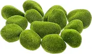 13pcs Simulated Moss Stone Decor for Garden and Home Landscaping Realistic Artificial Rocks for Micro Landscapes Vases and DIY Crafts