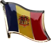 Wholesale Pack of 6 Andorra Country Flag Bike Hat Cap lapel Pin