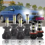 For BMW 328i 2007-2016 Bulbs LED Headlights Hi/Low Beams + Fog Lights (for: Smart)