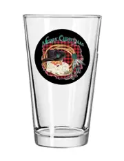 Christmas - Y'all - 16oz Pint Beer Glass Pub Barware Seltzer Cocktail Tea 102