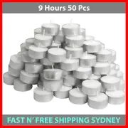 Tea Light Candles 9 Hour 50pcs Bulk Tealight Candle Tea Lights Tealights White