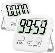 Timer, Kitchen Timer, Timer for Kids, 2 Pack Digital Timer for Cooking, Egg Timer, Cute Magnetic Desk Timers for Classroom, Teacher, Toothbrush, Exercise, Oven, Baking, Table, Productivity