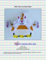 Kitty Cat Shelf Sitter-Plastic Canvas Pattern or Kit