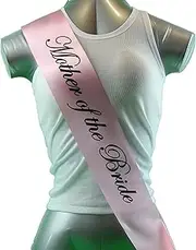 Sashes Hens Sash Party Bridal Light Pink/Black - Mother Of The Bride One Size Mother of the Bride