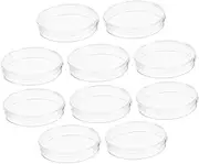 STOBOK 10 Pack Polycarbonate Autoclavable Lab Petri Dishes Culture Plates Agar Tissue Culture Dish for Science Experiments