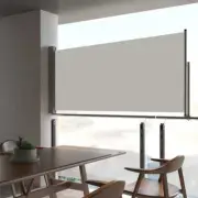 NNEVL Patio Retractable Side Awning 60x300 cm Cream