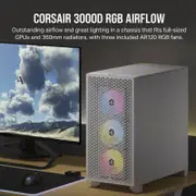 Corsair 3000D RGB AIRFLOW ATX Mid-Tower PC Case - White [CC-9011256-WW]