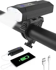 Bike Lights Front USB (Type-C) Rechargeable 1800 Lumen Bicycle Headlight Waterproof Led Bicycle Lighting Flashlight, Easy Install & Quick Release