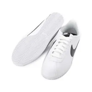 NIKE Classic Cortez Leather 白底黑勾 白藍紅 阿甘鞋（807471-101）