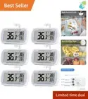 6 Pack Waterproof Digital Thermometers, Fridge & Freezer, Large LCD, Max/Min