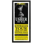 Usher - My Way Australian Tour Promotional Vintage Daybill Poster Framed