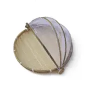 Round Bamboo Woven Dustpan Basket - Household Storage - 42cm
