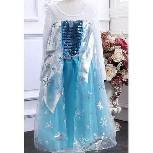 【熱賣精選】冰雪奇緣的公主裙服裝 elsa 生日衣服 367 尺寸 150