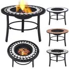 Mosaic Fire Pit 68cm Ceramic Patio Heater Bowl Outdoor Fireplace 4-Colours